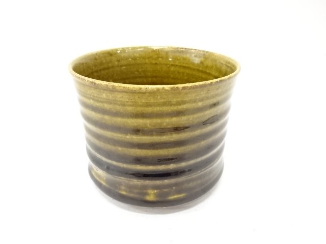 JAPANESE TEA CEREMONY / GRAY GLAZE TEA BOWL CHAWAN / ARTISAN WORK